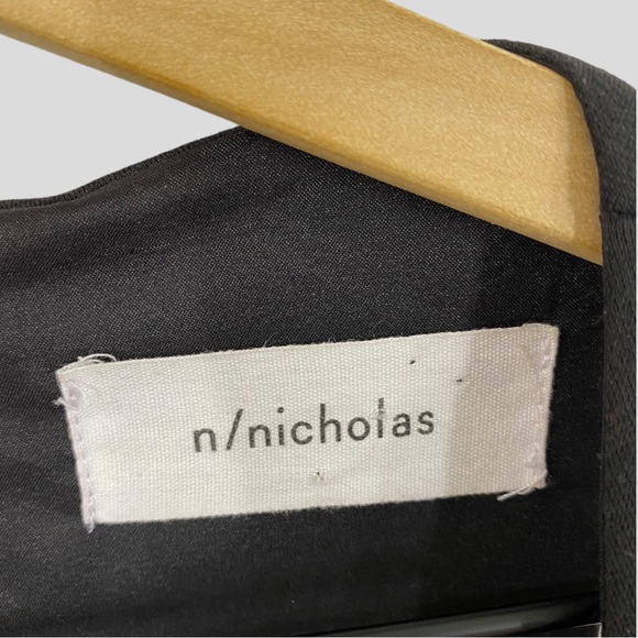 N/Nicholas Black Asymmetrical Layered Band Dress US size 6 - Picture 6 of 11